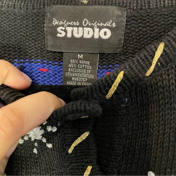 Ugly Holiday NYE Celebration Button Up Cardigan Sweater - Picture 5 of 7